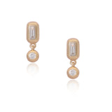 Ethereal Caress Diamond 14k Gold Drop Earrings