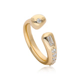 Ethereal Serpent Diamond 14k Gold Ring