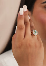 Ethereal Skyline Emerald Vintage Ring