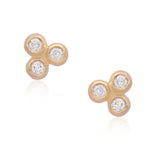 Ethereal Trio Diamond 14k Gold Studs