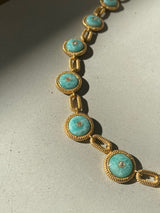 Textured Link Necklace - Amazonite