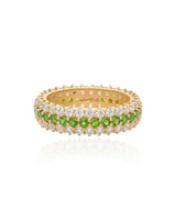 Timeless Sparkle Chrome Diopside Vermeil Ring