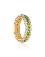 Timeless Sparkle Chrome Diopside Vermeil Ring