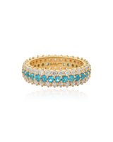 Timeless Sparkle Neon Apatite Vermeil Ring