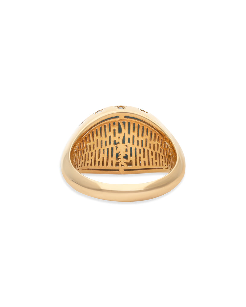 Cora Turquoise Dome Vermeil Ring