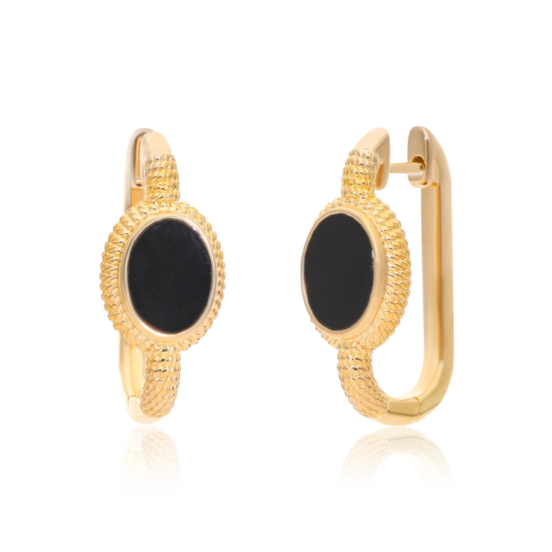 Kora Black Onyx Vermeil Link Hoops