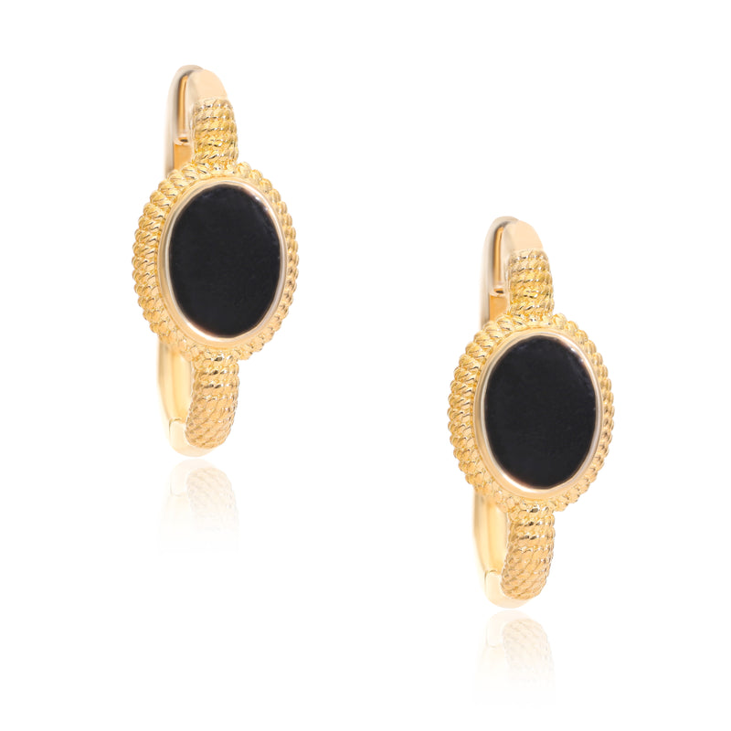 Kora Black Onyx Vermeil Link Hoops