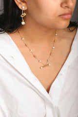 Keshi Dew Drop Pearl Vermeil Necklace