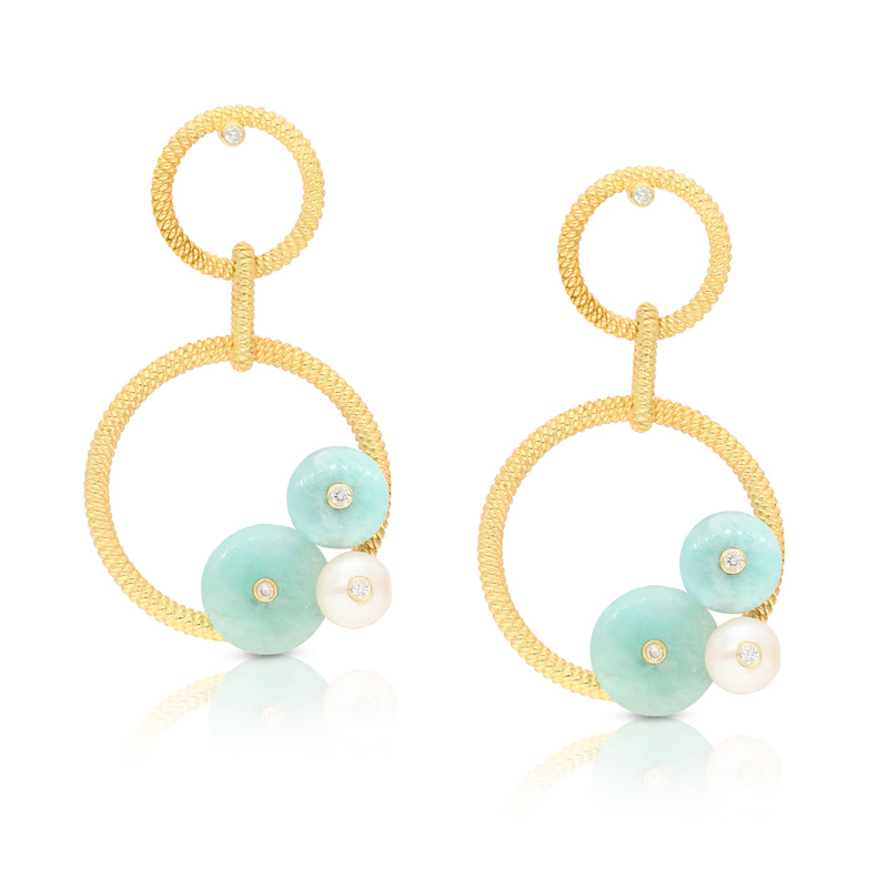 Ahana Amazonite Vermeil Dangler Earrings