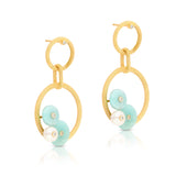 Ahana Amazonite Vermeil Dangler Earrings