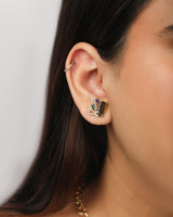 Ethereal Fern Tourmaline 14k Gold Earrings