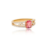 Ethereal Cushion-cut Pink Tourmaline Ring