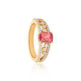 Ethereal Cushion-cut Pink Tourmaline Ring