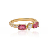 Ethereal PromYse Pink Tourmaline 14k Gold Ring