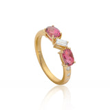 Ethereal PromYse Pink Tourmaline 14k Gold Ring