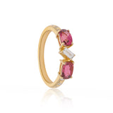 Ethereal PromYse Pink Tourmaline 14k Gold Ring