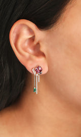 Ethereal Auretta Pink Tourmaline 14k Gold Earrings