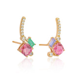 Ethereal Azalea Pink Tourmaline 14k Gold Crawlers