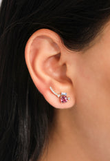 Ethereal Azalea Pink Tourmaline 14k Gold Crawlers