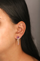 Ethereal Auretta Pink Tourmaline 14k Gold Earrings