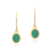 Ara Malachite Drop Vermeil Earrings