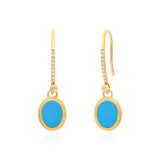 Ara Turquoise Drop Vermeil Earrings