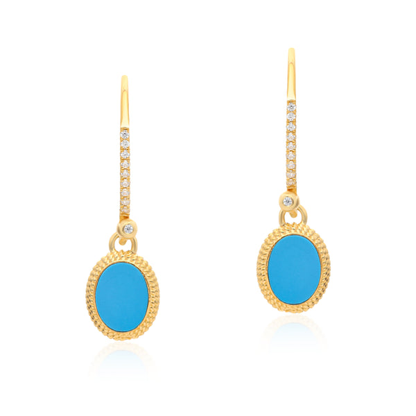 Ara Turquoise Drop Vermeil Earrings