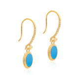 Ara Turquoise Drop Vermeil Earrings