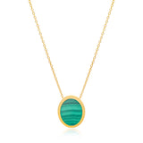 Ara Malachite Pendant Vermeil Necklace