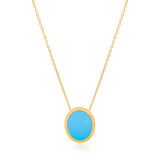 Ara Turquoise Pendant Vermeil Necklace