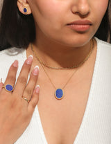 Ara Lapis Pendant Vermeil Necklace