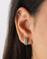 Timeless Sparkle Neon Apatite Vermeil Huggies