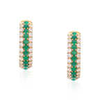 Timeless Sparkle Hoops - Green Onyx