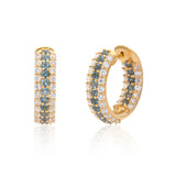 Timeless Sparkle Vermeil Hoops - London Blue Topaz