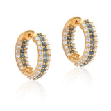 Timeless Sparkle Vermeil Hoops - London Blue Topaz