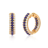 Timeless Sparkle Hoops - Lapis