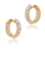 Timeless Sparkle Hoops - Pearl