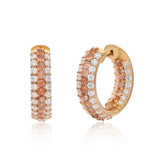 Timeless Sparkle Vermeil Hoops - Sunstone