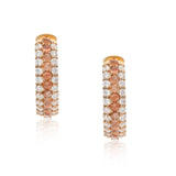 Timeless Sparkle Vermeil Hoops - Sunstone