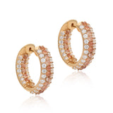 Timeless Sparkle Vermeil Hoops - Sunstone