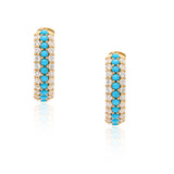 Timeless Sparkle Hoops - Turquoise