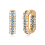 Timeless Sparkle U-Shaped  London Blue Topaz Vermeil Hoops