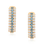 Timeless Sparkle U-Shaped  London Blue Topaz Vermeil Hoops