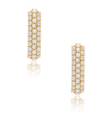 Timeless Sparkle U-Shaped Pearl Vermeil Hoops