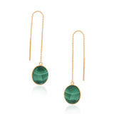 Malachite Vermeil Threader Earrings