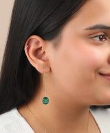 Malachite Vermeil Threader Earrings