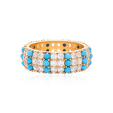 L'ete Turquoise Sparkle Vermeil Ring