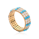 L'ete Turquoise Sparkle Vermeil Ring