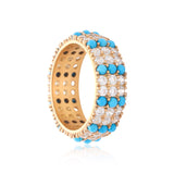 L'ete Turquoise Sparkle Vermeil Ring