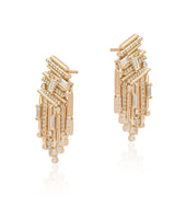 Ethereal Waterfall Diamond 14k Gold Chandelier Earrings